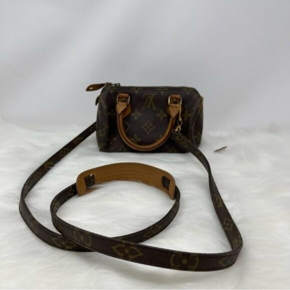 417 Pre Owned Authentic Louis Vuitton Monogram Nano Speedy 2Way Shoulder Handbag - Picture 1 of 7